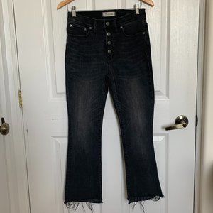 Madewell Cali Demi Boot Raw Hem Jeans - Size 27